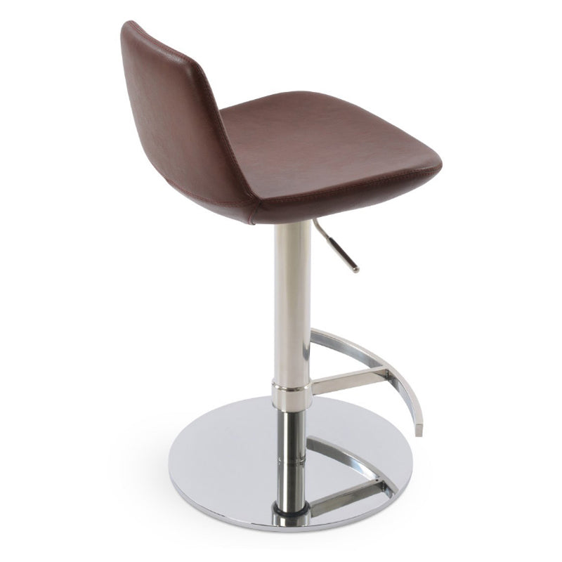 Pera Piston Stool T Footrest by SohoConcept, showing side view of pera piston stool t footrest.