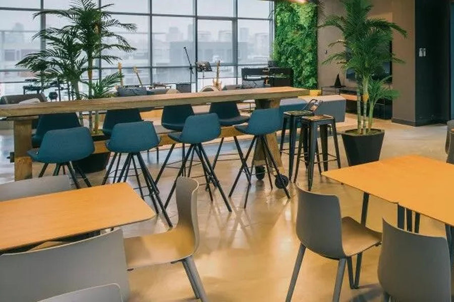 Pera Stool by B&T, showing pera stools in live shot.