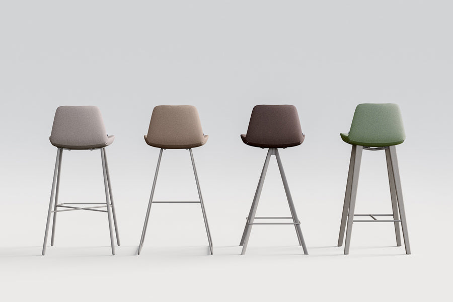 Pera Stool by B&T, showing pera stool with other pera stools in live shot.