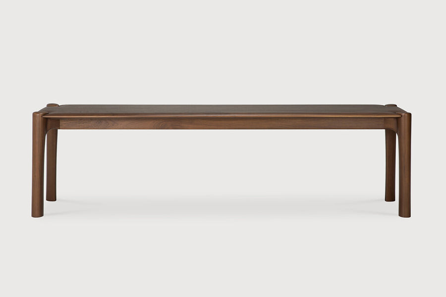PI Bench by Ethnicraft, showing front view of pi bench.