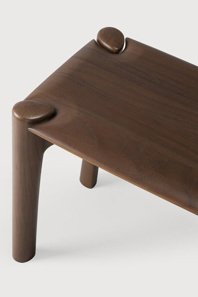PI Bench by Ethnicraft, showing closeup view of pi bench.