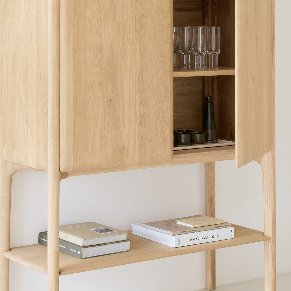 PI Cupboard by Ethnicraft, showing closeup view of pi cupboard in studio shot.