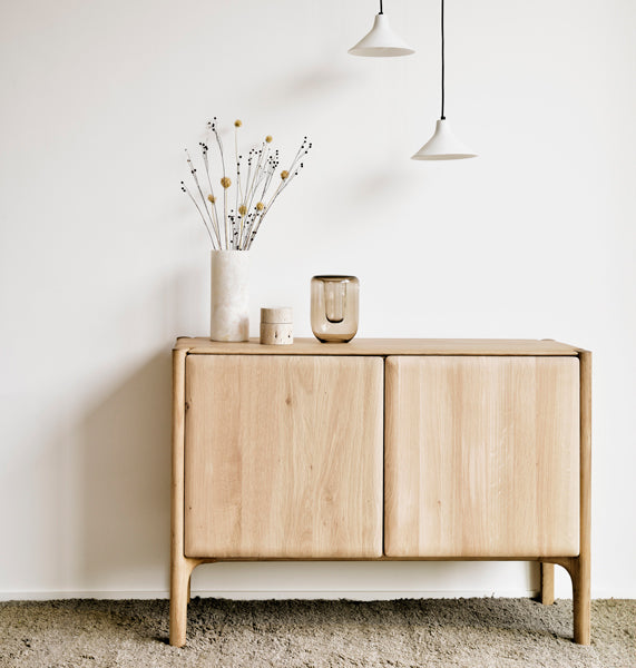 PI Sideboard by Ethnicraft, showing pi sideboard in live shot.