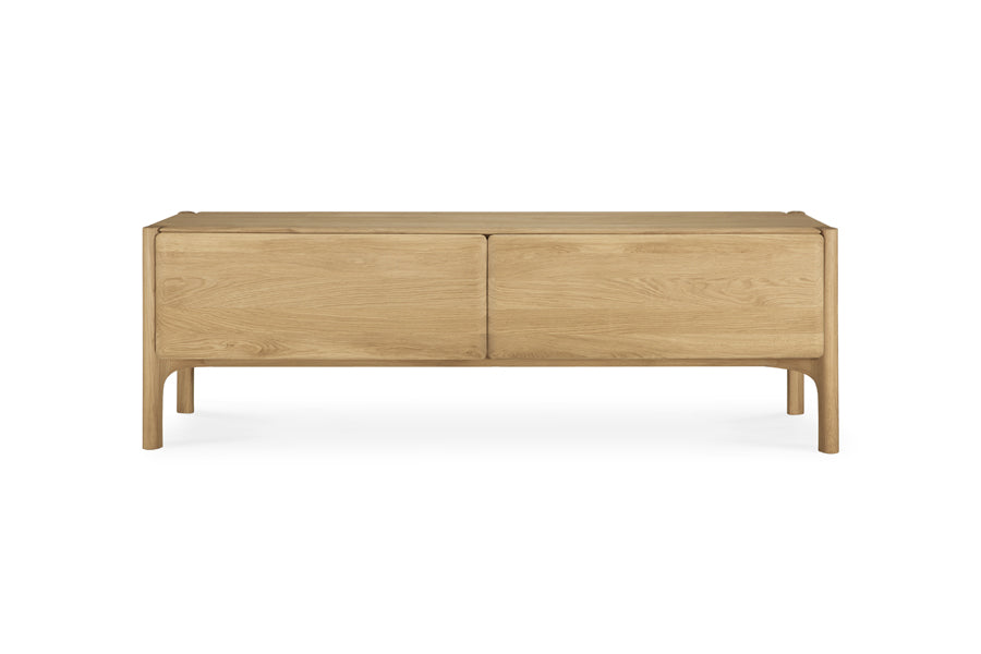 PI TV Cupboard by Ethnicraft, showing front view of pi tv cupboard in 1 drawer/oak.