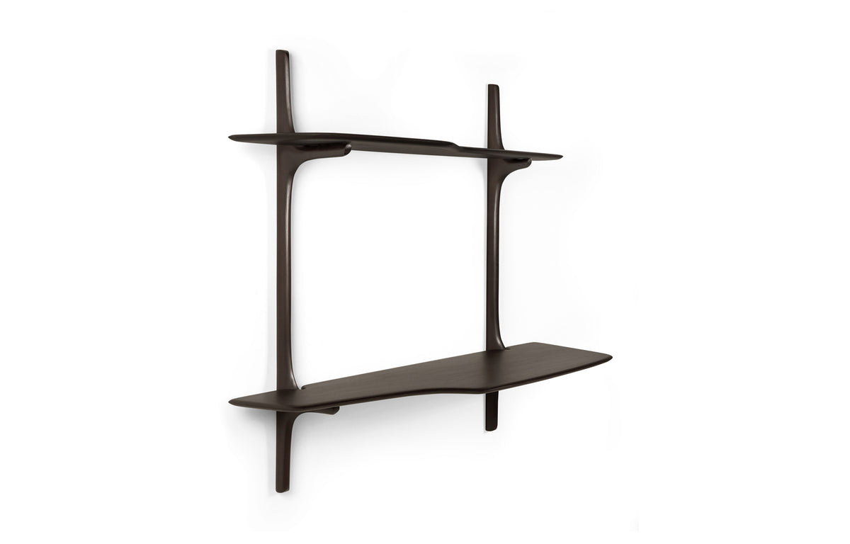 PI Wall Mounted Desk by Ethnicraft - Mahogany Dark Brown.