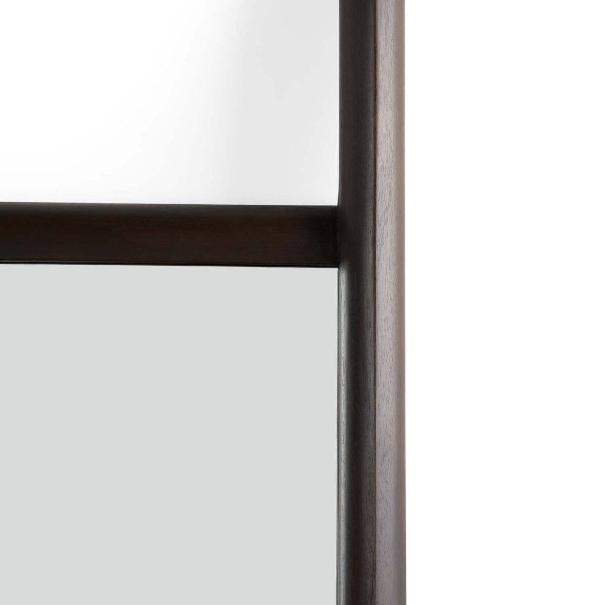 PI Floor Mirror by Ethnicraft, showing closeup view of pi floor mirror.