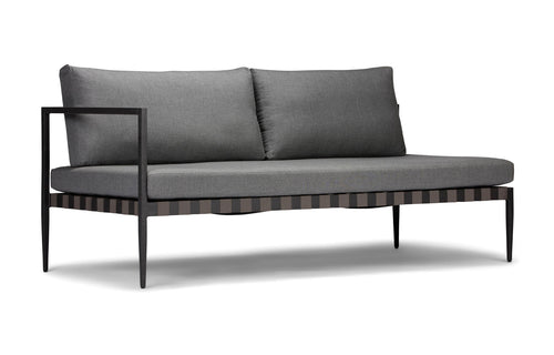 Pier One Arm Sectional Sofa by Harbour - Left, Asteroid Aluminum, Grafito Panama.