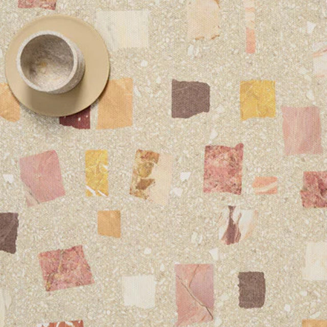 Pietra Placemat by Chilewich, showing closeup view of pietra placemat in live shot.