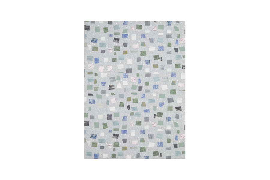 Pietra Woven Floor Rug by Chilewich, showing pietra woven floor rug in deep sea pietra.
