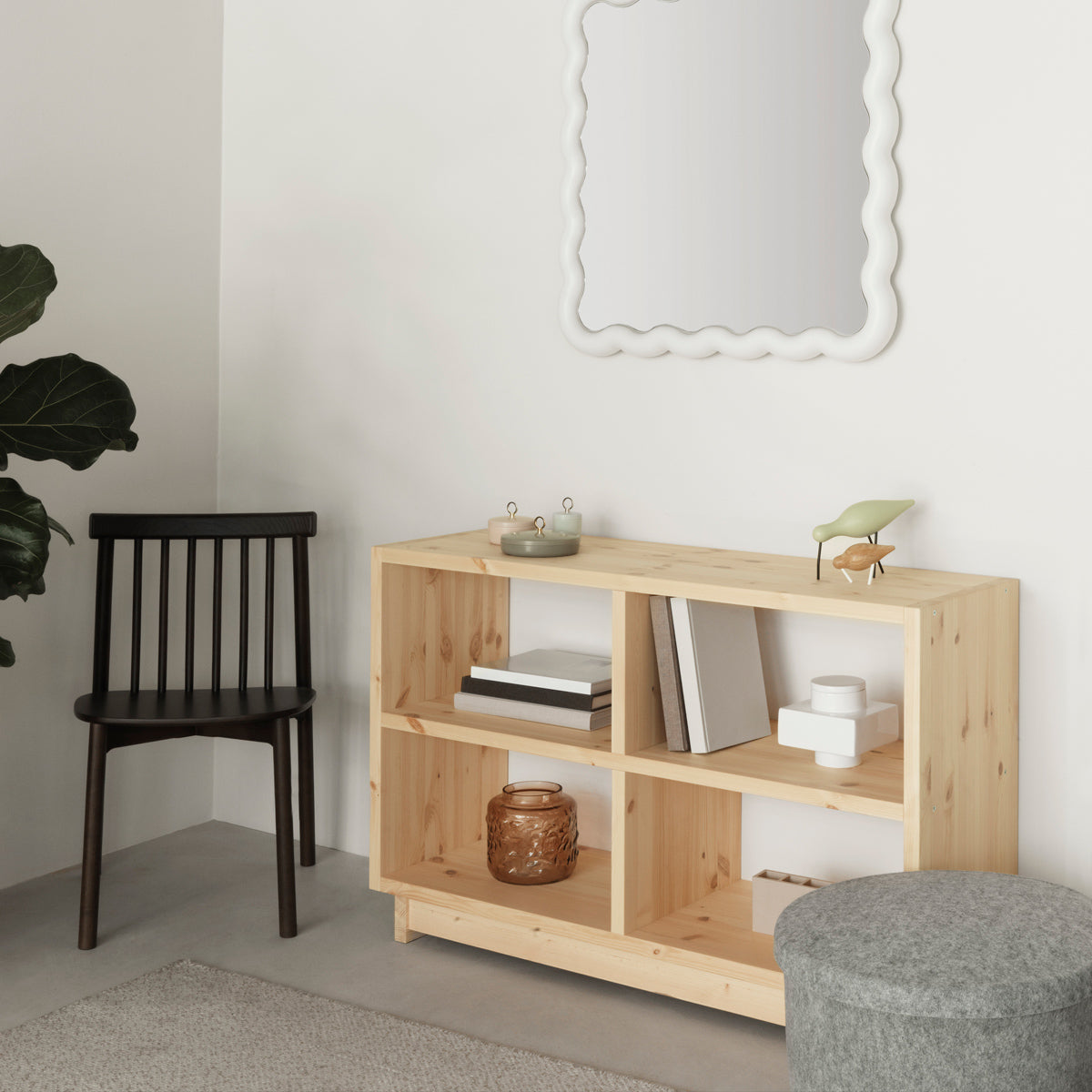 Pind Chair by Normann Copenhagen, showing pind chair in live shot.