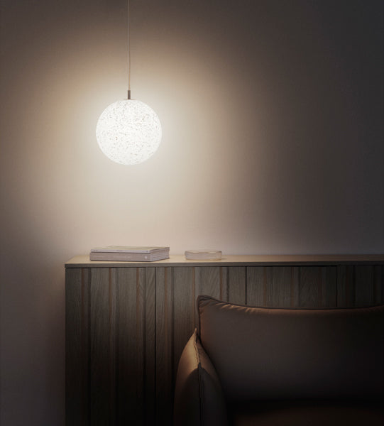 Pix Pendant Lamp by Normann Copenhagen, showing pix pendant lamp in live shot.