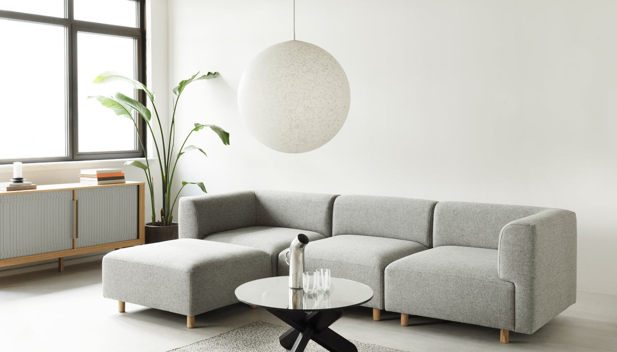 Pix Pendant Lamp by Normann Copenhagen, showing pix pendant lamp in live shot.