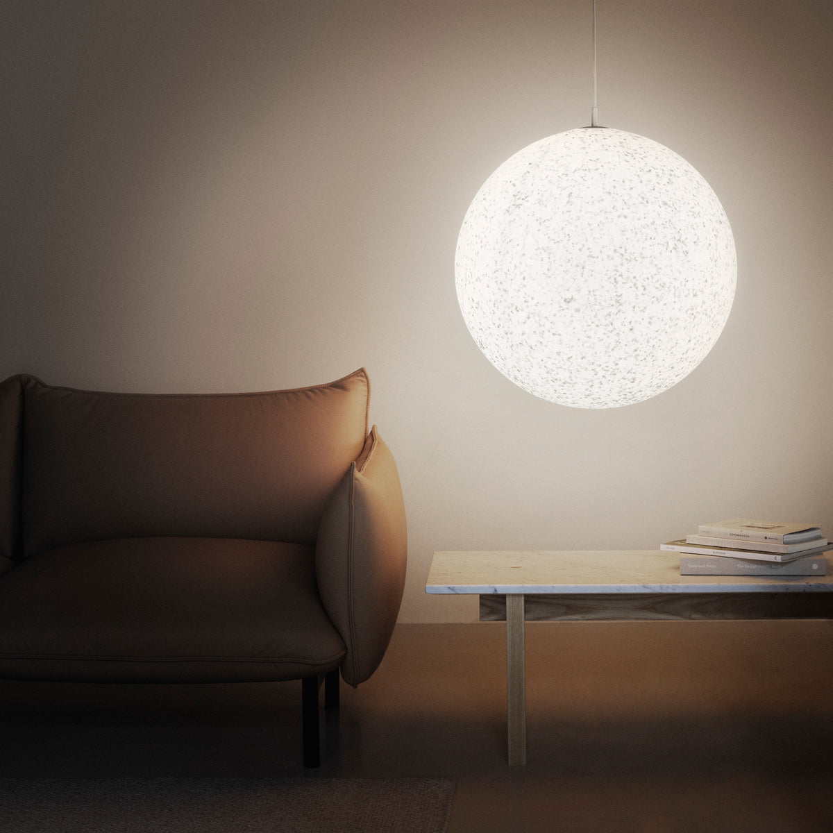 Pix Pendant Lamp by Normann Copenhagen, showing pix pendant lamp in live shot.
