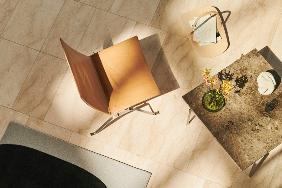 PK22 Lounge Chair by Fritz Hansen, showing pk22 lounge chair in live shot.