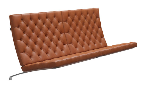 PK26 Wall-Mounted Modular Sofa by Fritz Hansen - 2 Seater, Grace Walnut Leather.