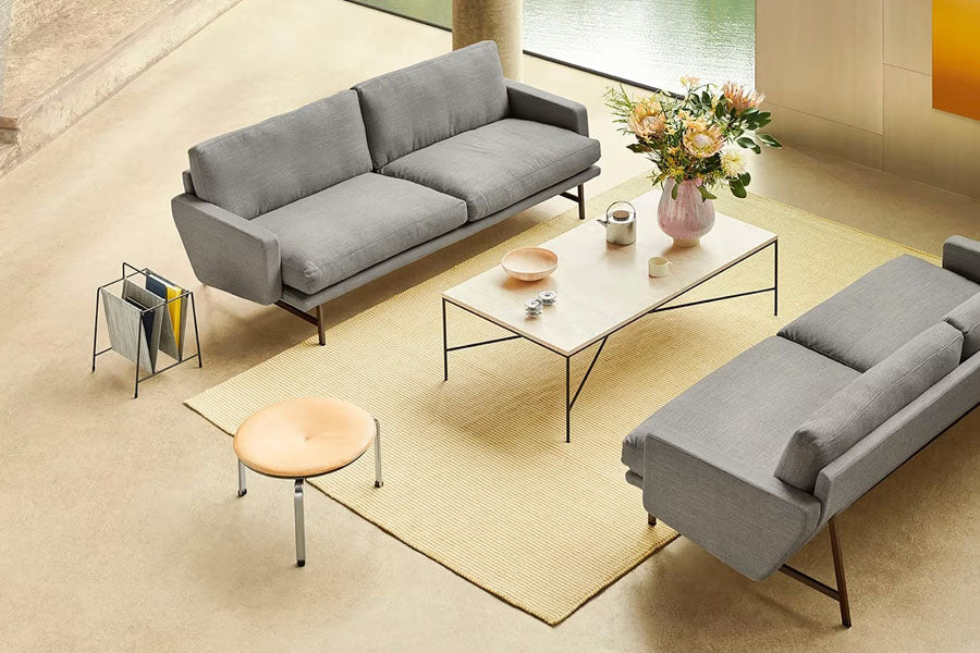 PK33 Stool by Fritz Hansen, showing pk33 stool in live shot.