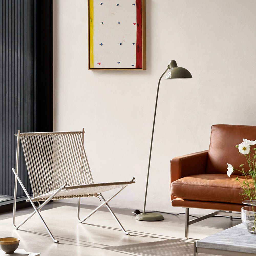 PK4 Lounge Chair by Fritz Hansen, showing pk4 lounge chair in live shot.