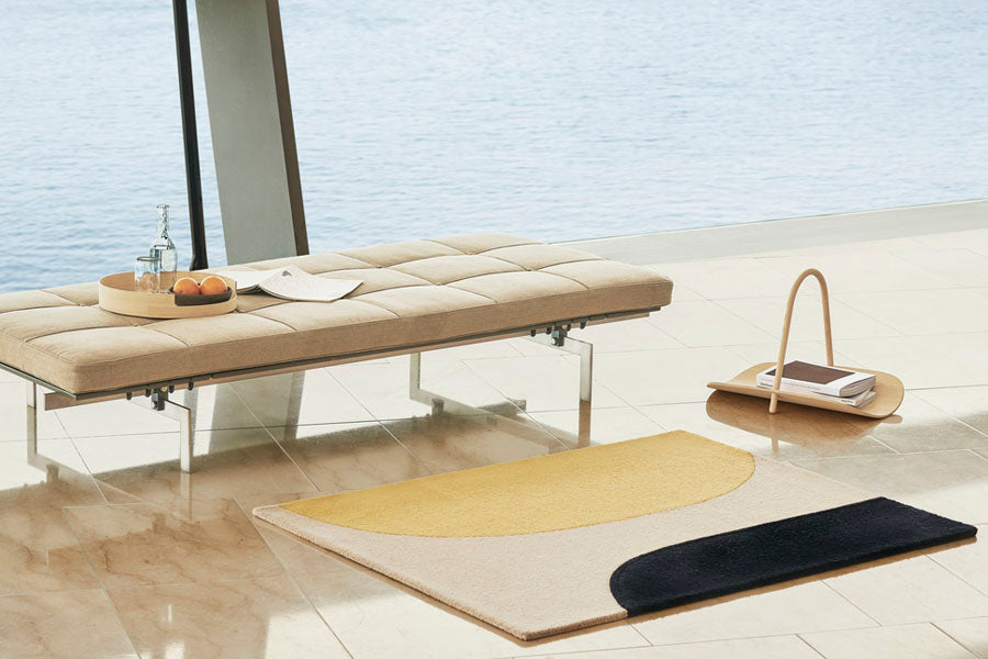 PK80 Daybed by Fritz Hansen, showing pk80 daybed in live shot.