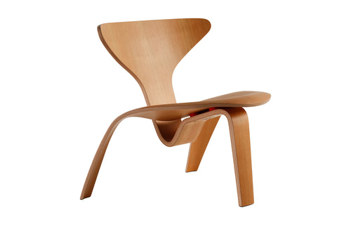 PKO A Lounge Chair by Fritz Hansen - Oregon Pine Clear Lacquered Veneer Wood.