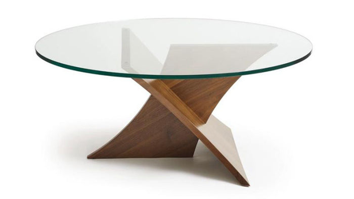 Planes Coffee Table by Copeland Furniture, showing front view of planes coffee table.