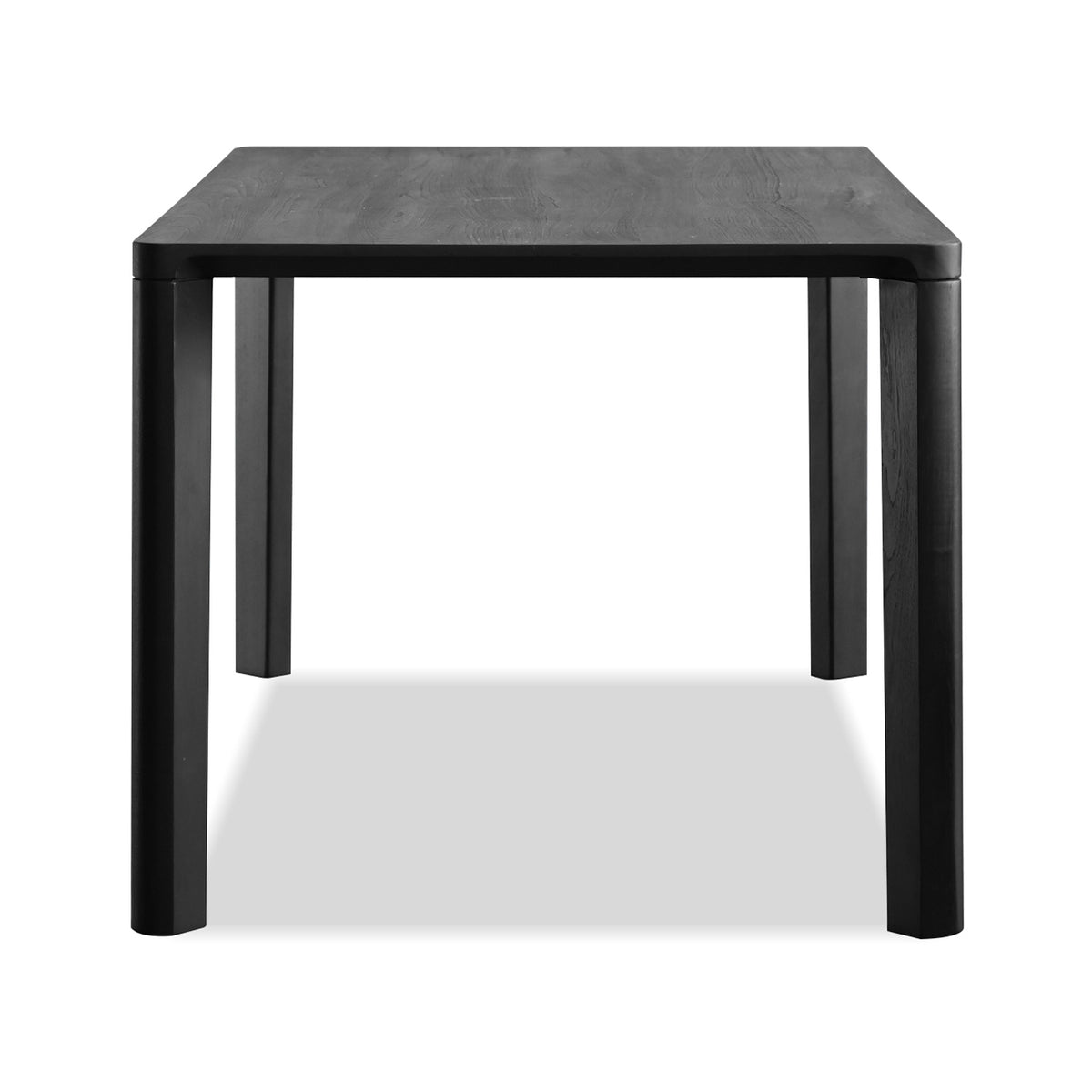 Plank Dining Table by Mobital, showing side view of plank dining table.