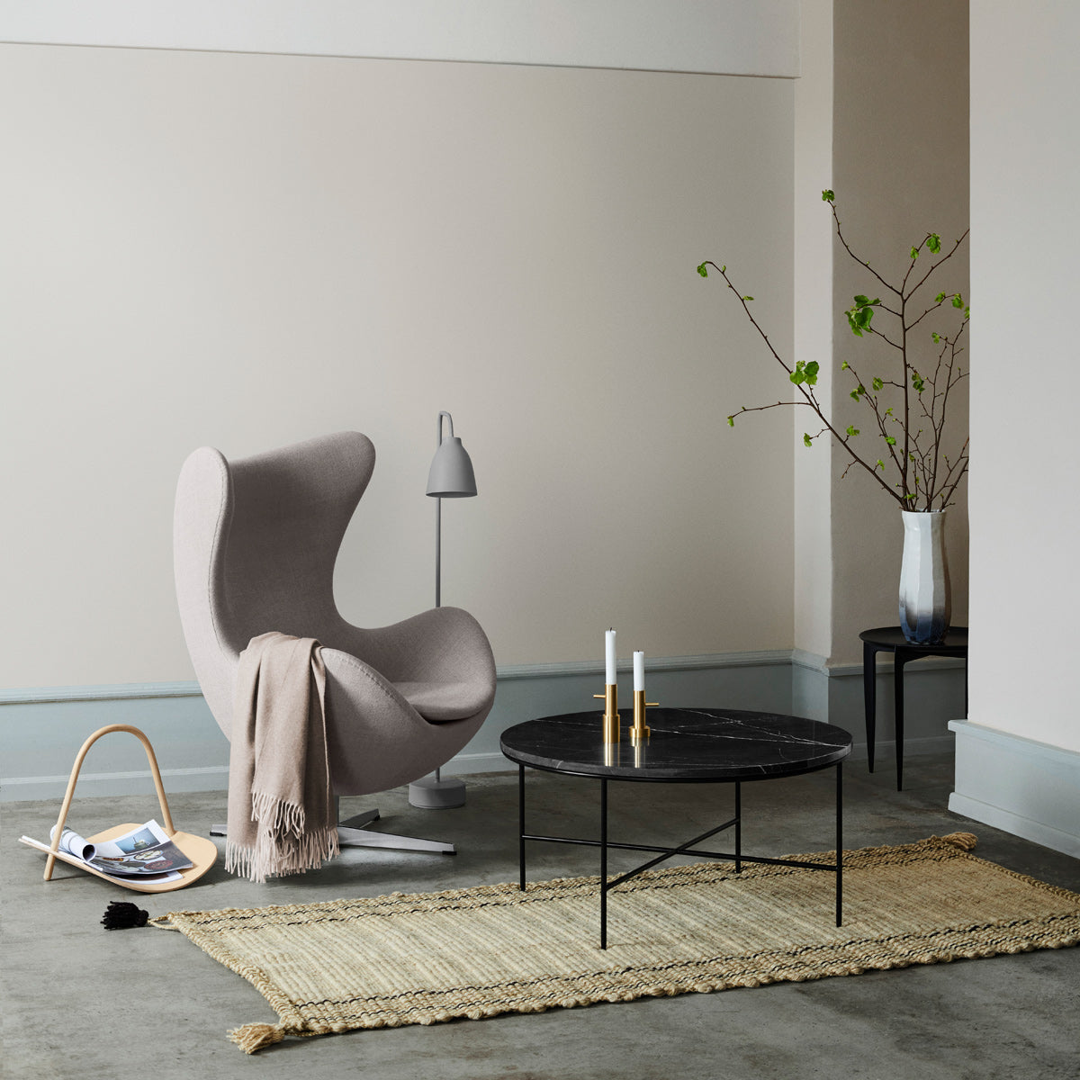 Planner Coffee Table by Fritz Hansen, showing planner coffee table in live shot.