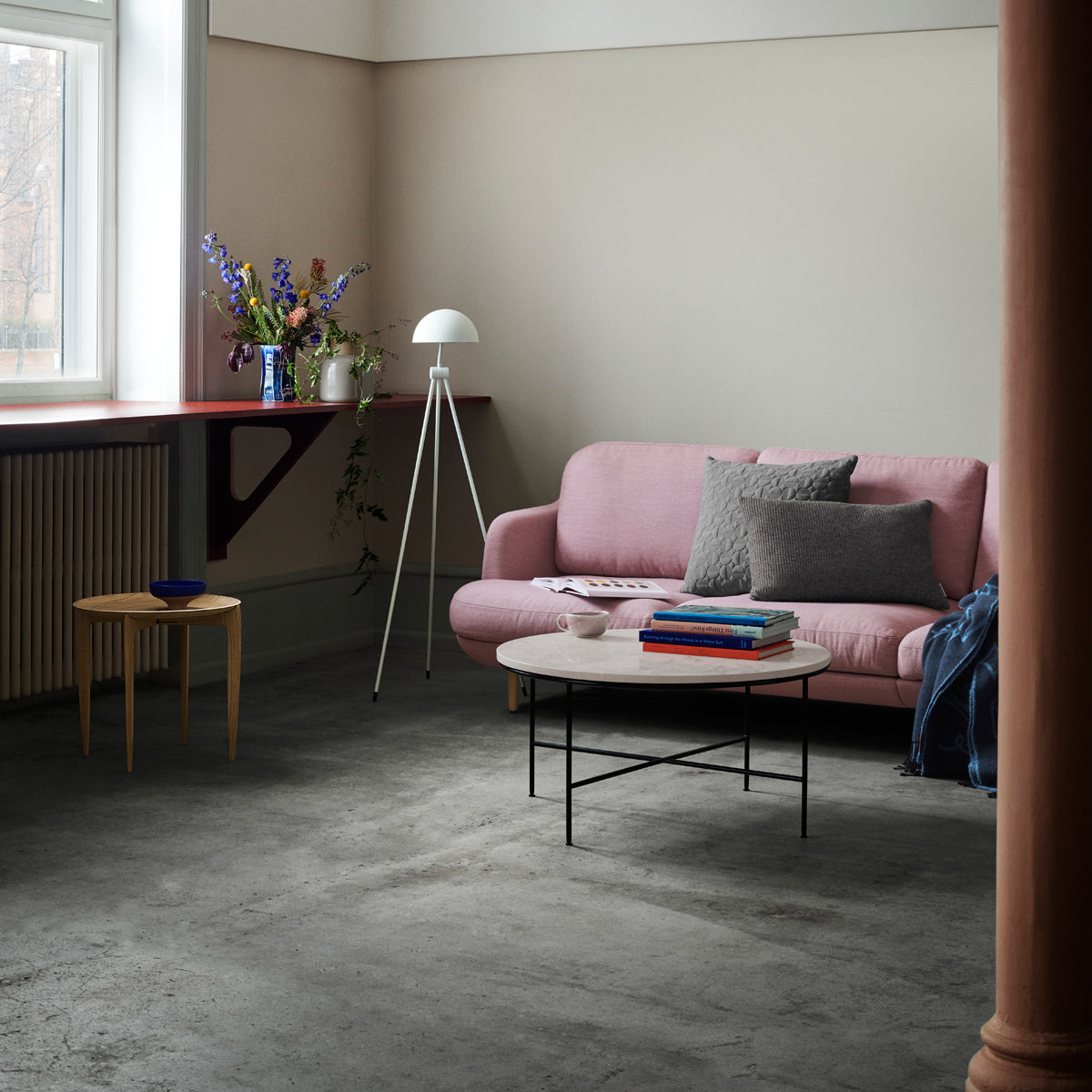 Planner Coffee Table by Fritz Hansen, showing planner coffee table in live shot.