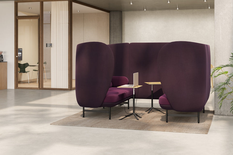 Plenum Cabin Seating by Fritz Hansen, showing plenum cabin seating in live shot.