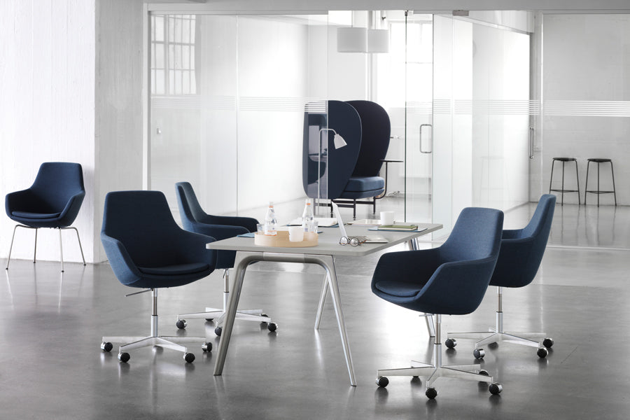 Plenum Table by Fritz Hansen, showing plenum table in live shot.