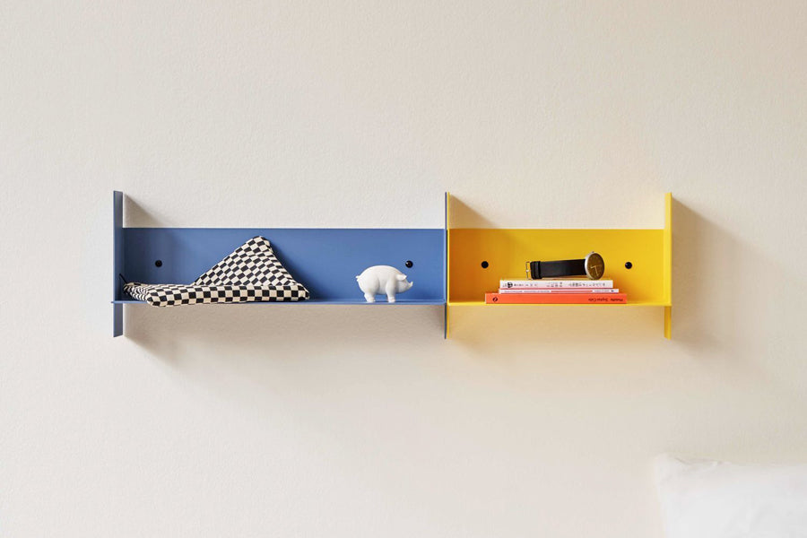 PLI Wall Shelf by TipToe, showing pli wall shelves in live shot.