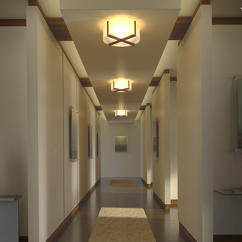 Plura 24" Flushmount Light 3K/4K LED by Cerno, showing plura 24" flushmount lights 3k/4k led in live shot.
