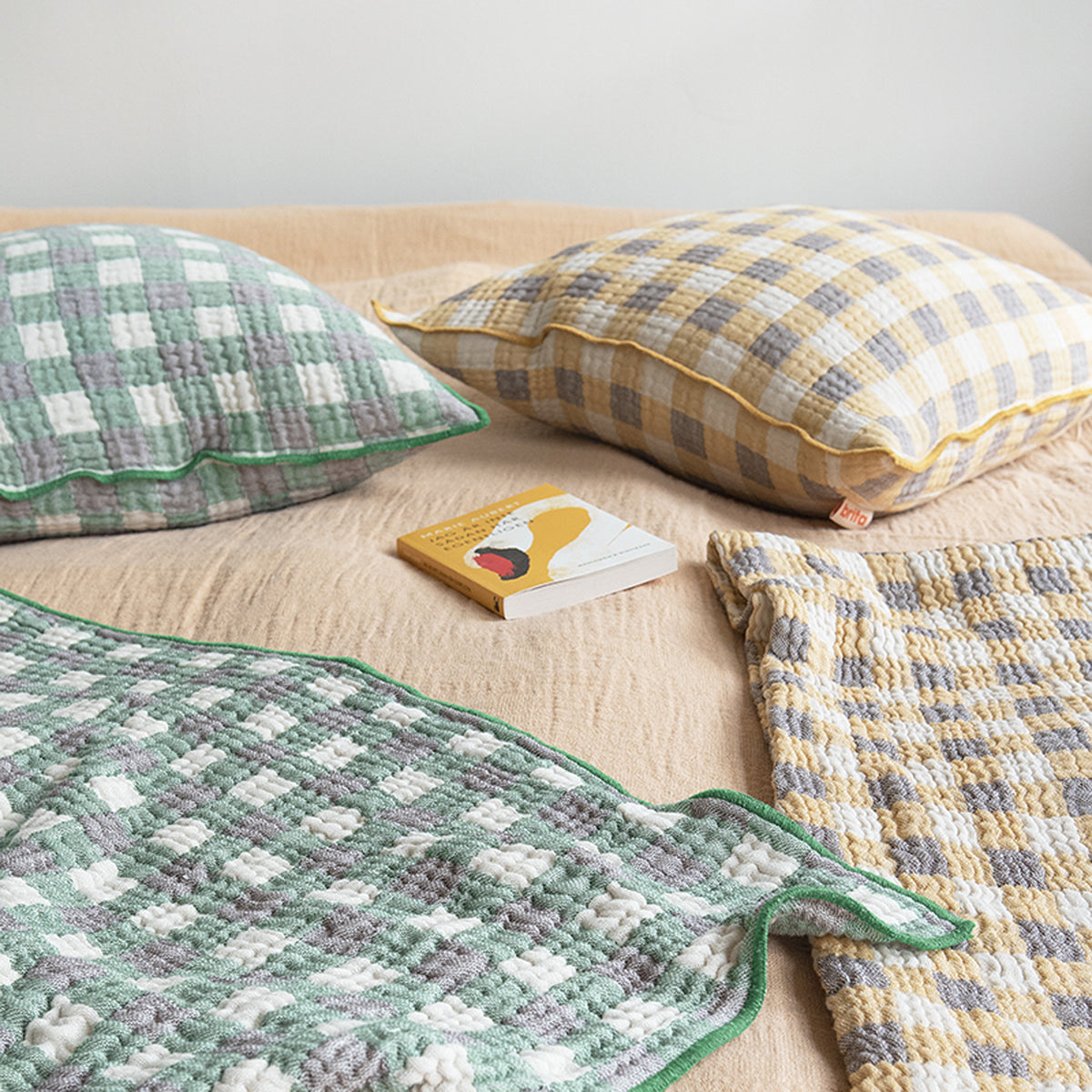 Pomme Cushion by Brita, showing pomme cushion in live shot.