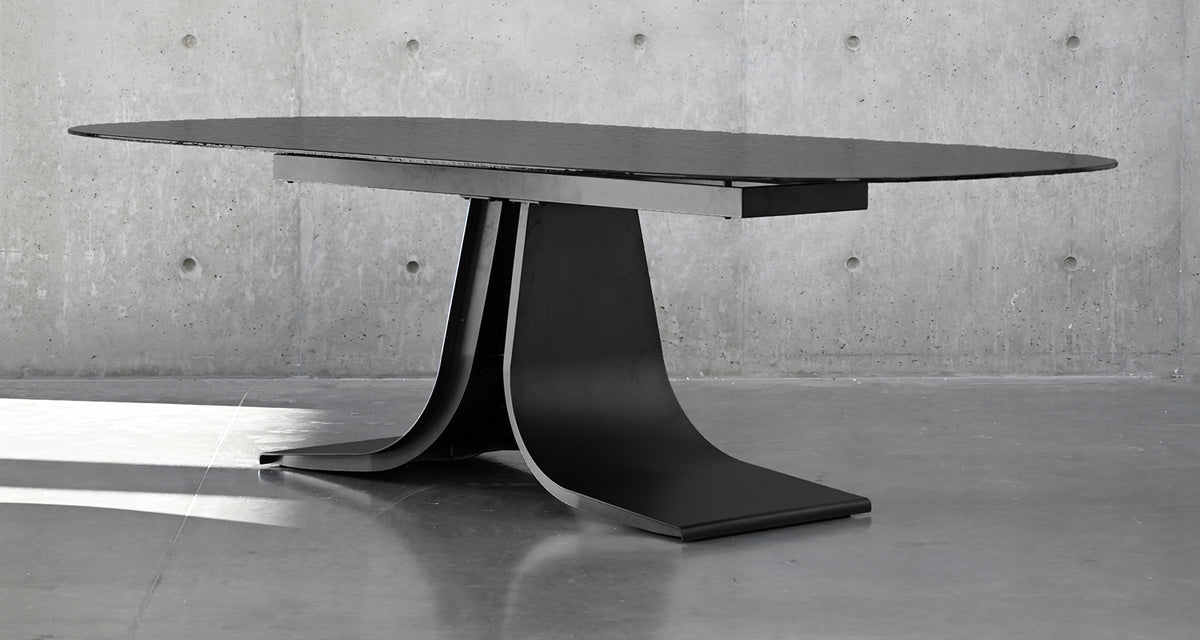Ponza Oval Dining Table by Mobital, showing ponza oval dining table in live shot.