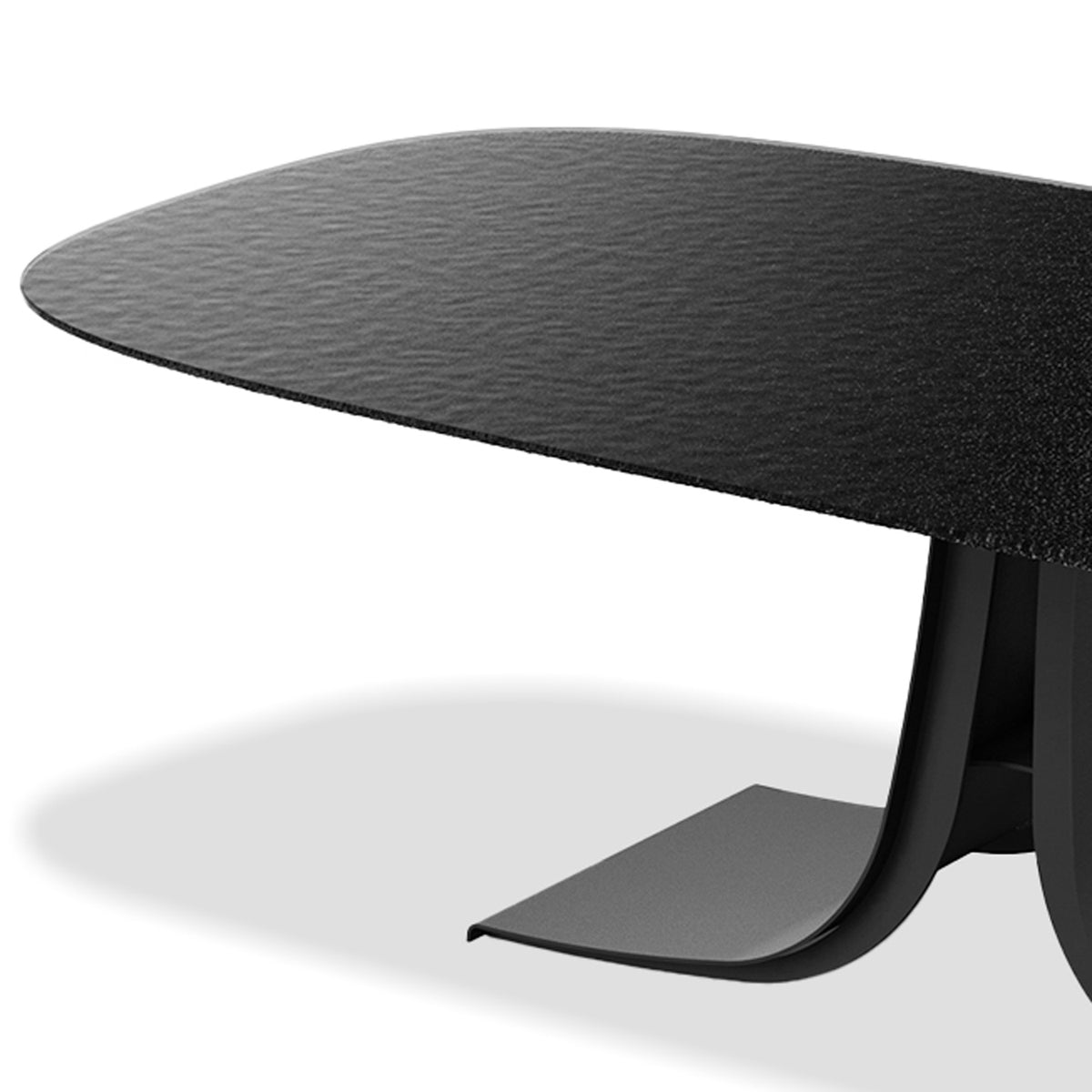Ponza Oval Dining Table by Mobital, showing closeup view of ponza oval dining table.
