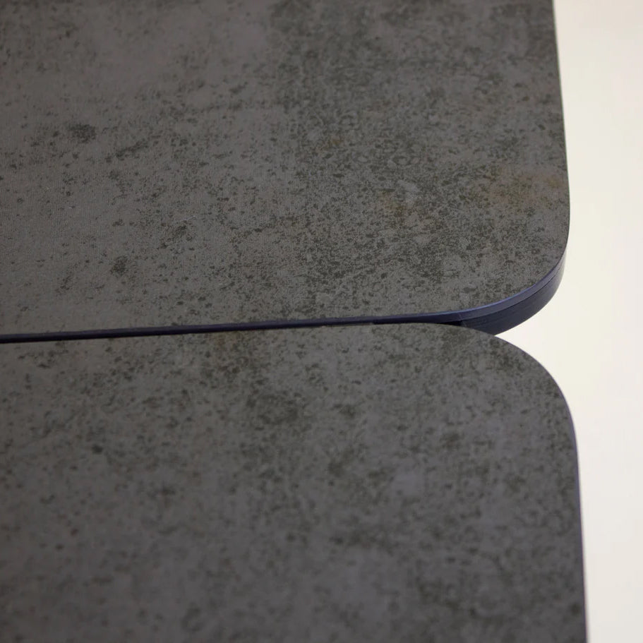 Prism Extending Dining Table by Mobital, showing closeup view of prism extending dining table in live shot.