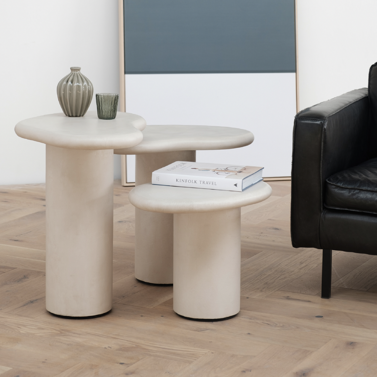 Puddle Coffee Table by Mobital, showing puddle coffee table in live shot.