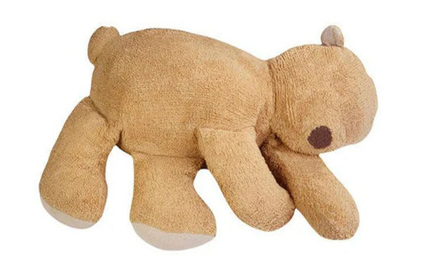 Bear Sleepy Pouf by Lorena Canals, showing front view of bear sleepy pouf.