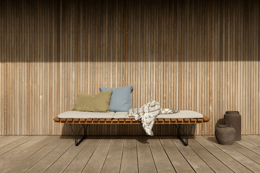 Pui Cushion by Houe, showing pui cushion in live shot.