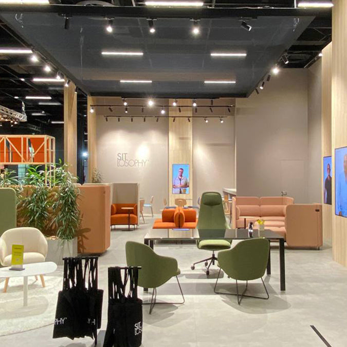 Quinta Metal Armchair by Kollektiff, showing quinta metal armchairs in live shot.