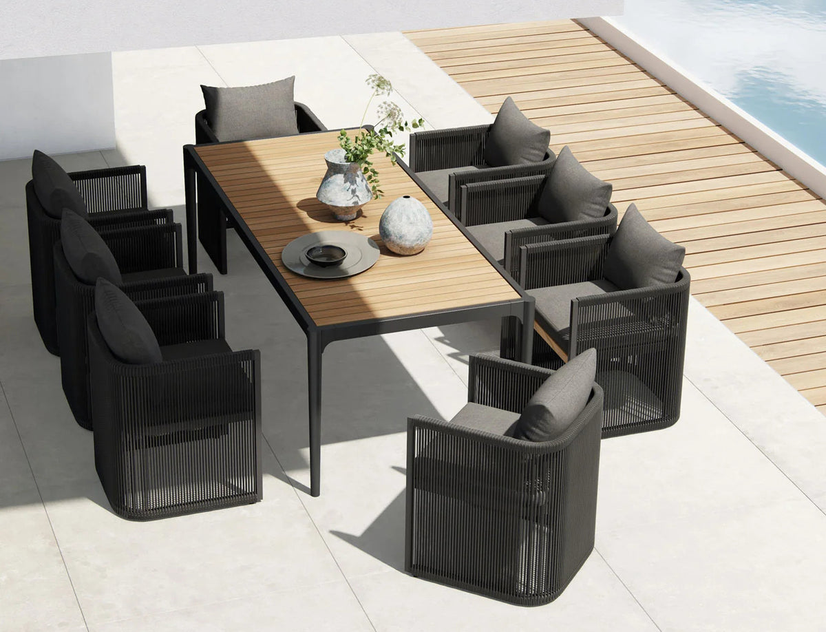 Ravelle Dining Chair by Viesso, showing ravelle dining chairs in live shot.