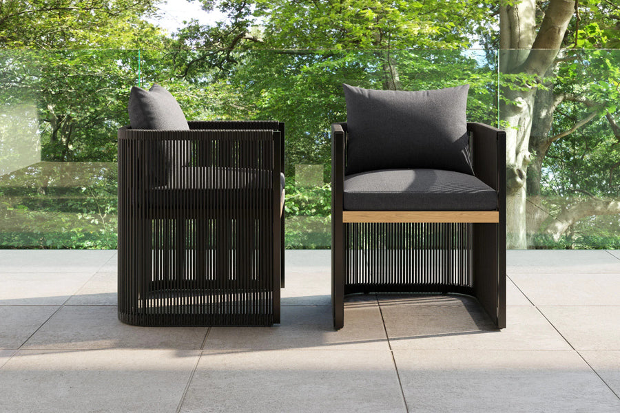 Ravelle Dining Chair by Viesso, showing ravelle dining chairs in live shot.