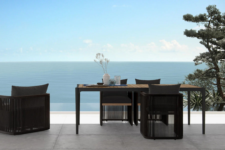 Ravelle Dining Chair by Viesso, showing ravelle dining chairs in live shot.