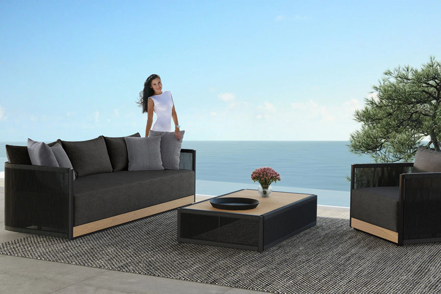 Ravelle Sofa by Viesso, showing ravelle sofa in live shot.