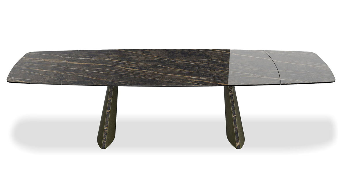 Ravello Dining Table by Mobital, showing front view of ravello dining table.