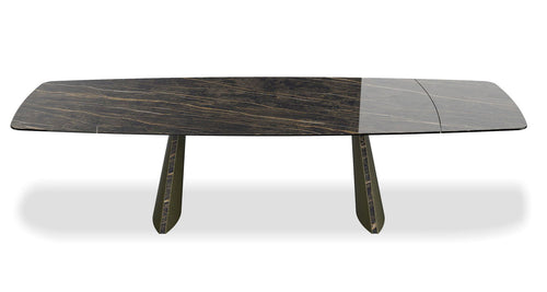 Ravello Dining Table by Mobital, showing front view of ravello dining table.