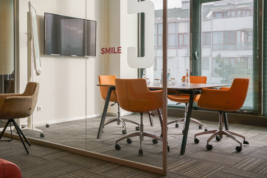 Rego Office Chair by B&T, showing rego office chairs in live shot.