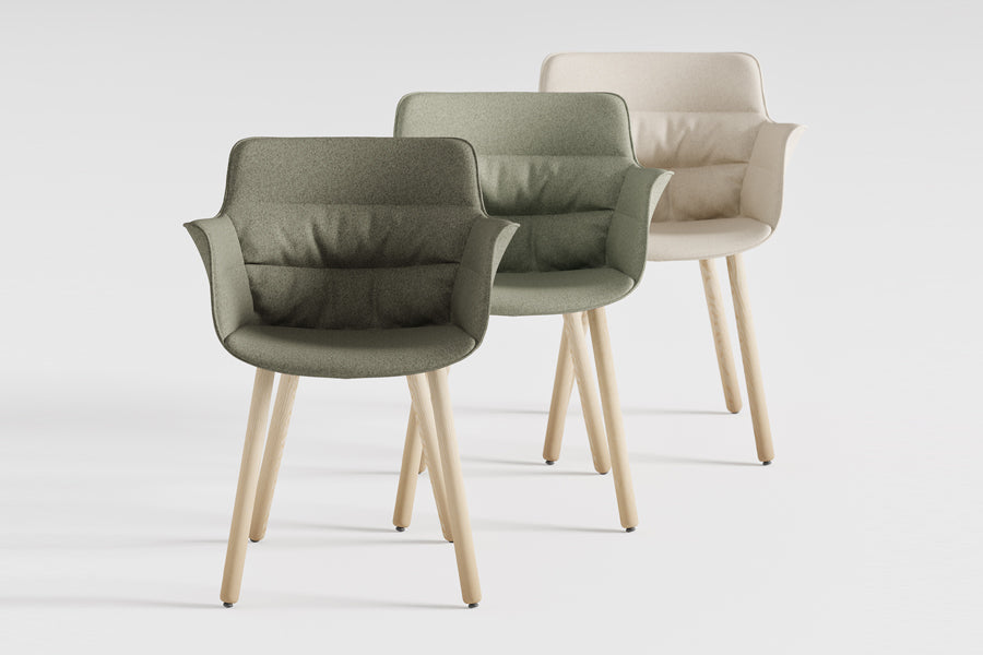 Rego Play Dowel Wood Chair by B&T, showing rego play dowel wood chairs in live shot.