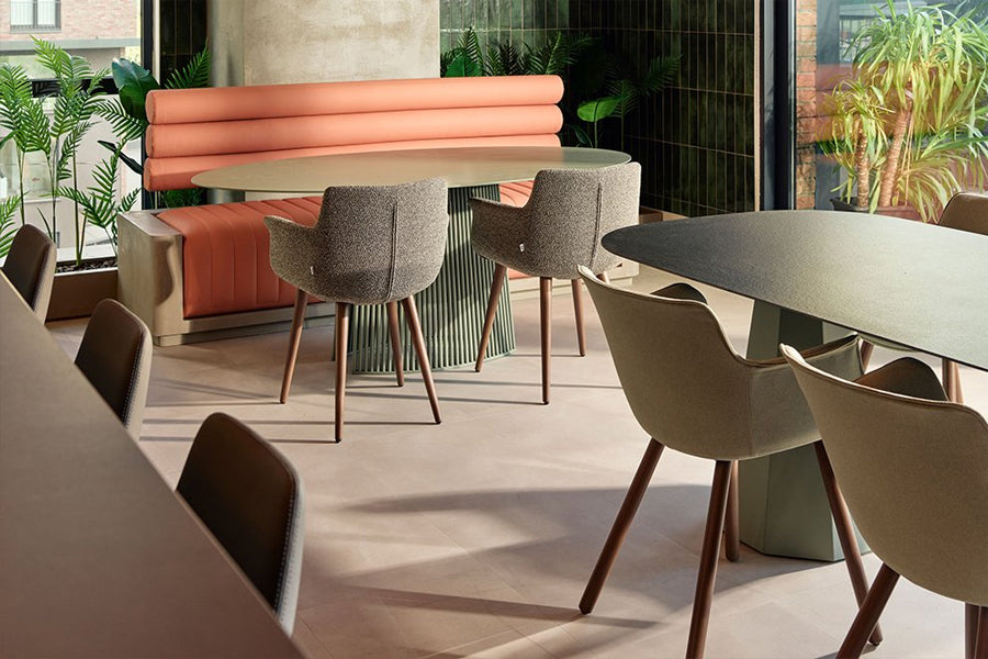 Rego Play Dowel Wood Chair by B&T, showing rego play dowel wood chairs in live shot.