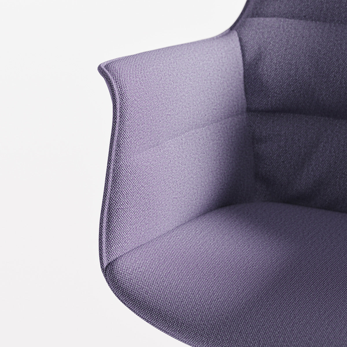 Rego Play Ellipse Swivel Chair by B&T, showing closeup view of rego play ellipse swivel chair in live shot.
