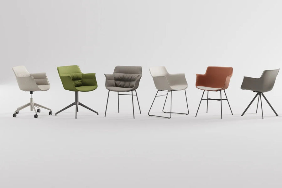 Rego Play Ellipse Swivel Chair by B&T, showing rego play ellipse swivel chair in live shot.